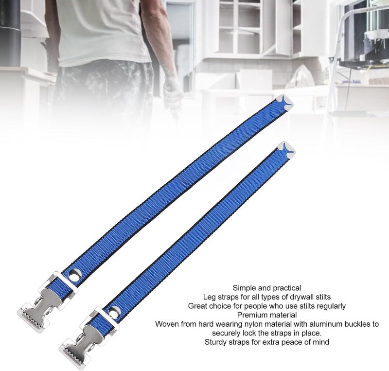 Bewinner 4PCS Drywall Stilts Straps, Adjustable Foot Band Kit for Men Women, Durable Nylon Aluminum Alloy Buckle Replacement with Screws Spacers, Quick Install for Painting Decoration and Parade Performance - Image 2